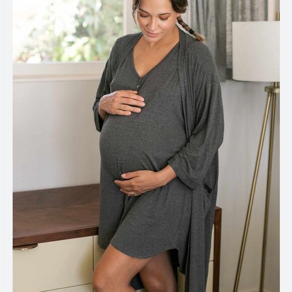 Hatch Gray Maternity Pajama Set - Picture 1 of 7